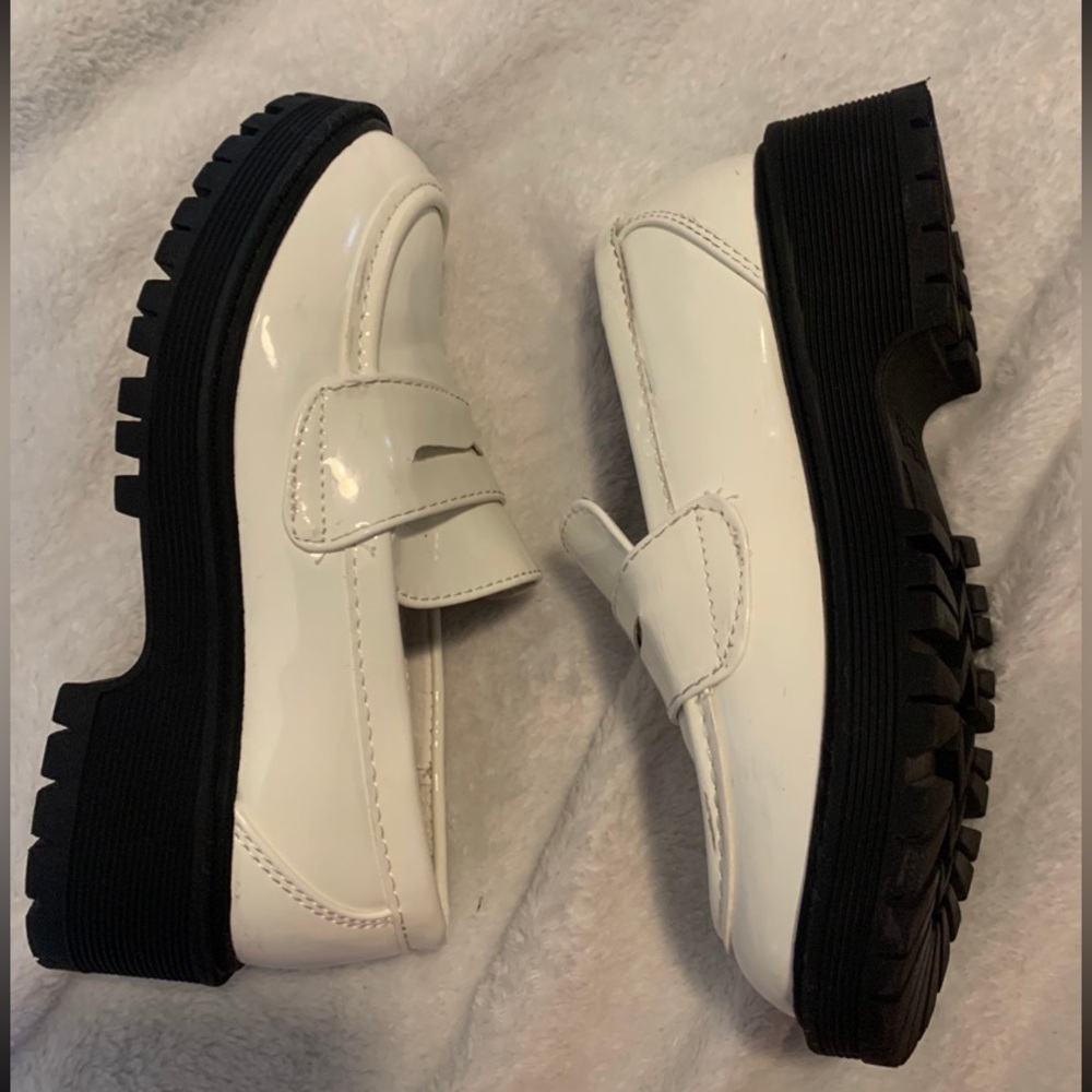White girl loafers